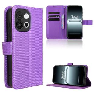 For OnePlus 13T Diamond Texture Leather Phone Case(Purple)
