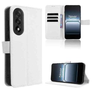 For OnePlus Ace 5 Ultra 5G Diamond Texture Leather Phone Case(White)