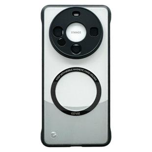 For Huawei Mate 60 Edgeless Magsafe Magnetic Frosted Transparent PC Phone Case(Black)