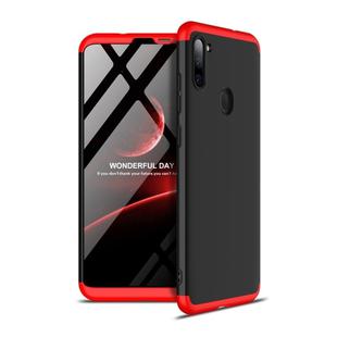 For Samsung Galaxy A11 GKK Three Stage Splicing Full Coverage PC Protective Case(Black Red)