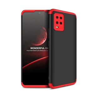 For Xiaomi Mi 10 Lite 5G GKK Three Stage Splicing Full Coverage PC Protective Case(Black Red)