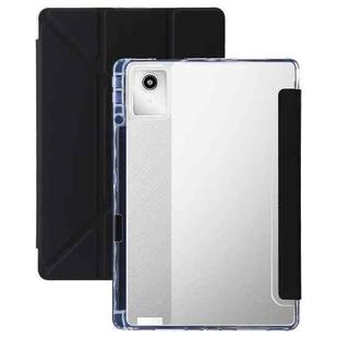 For Lenovo Xiaoxin Pad 11 2025 Clear Acrylic Deformation Leather Tablet Case(Black)