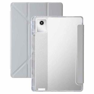 For Lenovo Xiaoxin Pad 11 2025 Clear Acrylic Deformation Leather Tablet Case(Grey)