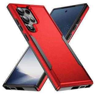 For Samsung Galaxy S24 Ultra 5G Pioneer Armor Heavy Duty PC + TPU Phone Case(Red+Black)