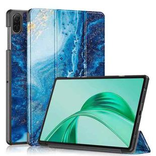 For Honor Pad X8a Custer Painted 3-Fold Leather Tablet Case(Wave)