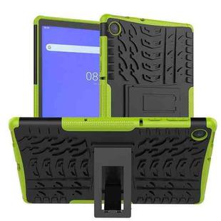 For Lenovo Tab M10 Plus TB-X606F Tire Texture Shockproof TPU+PC Protective Case with Holder(Green)