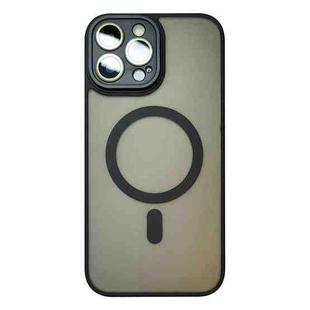 For iPhone 15 Pro Skin Feel MagSafe Phone Case with Lens Film(Black)