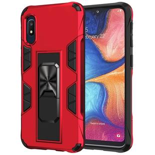 For Samsung Galaxy A10e Soldier Armor Shockproof TPU + PC Magnetic Protective Case with Holder(Red)