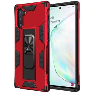For Samsung Galaxy Note10 Soldier Armor Shockproof TPU + PC Magnetic Protective Case with Holder(Red)