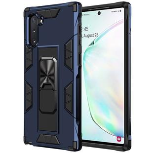 For Samsung Galaxy Note10 Soldier Armor Shockproof TPU + PC Magnetic Protective Case with Holder(Blue)