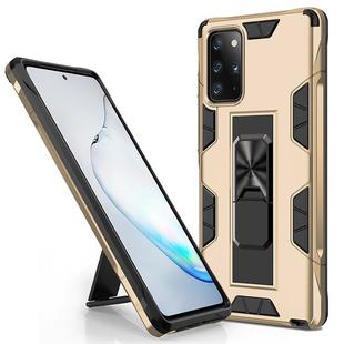 For Samsung Galaxy Note20 Soldier Armor Shockproof TPU + PC Magnetic Protective Case with Holder(Gold)