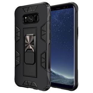 For Samsung Galaxy S8+ Soldier Armor Shockproof TPU + PC Magnetic Protective Case with Holder(Black)