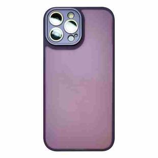 For iPhone 15 Pro Max Skin Feel Phone Case with Lens Film(Purple)