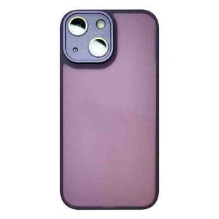 For iPhone 14 Skin Feel Phone Case with Lens Film(Purple)