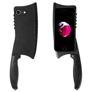 For iPhone SE 2022 / 2020 / 8 / 7 Simulated Kitchen Knife TPU + PC Phone Case(Black)