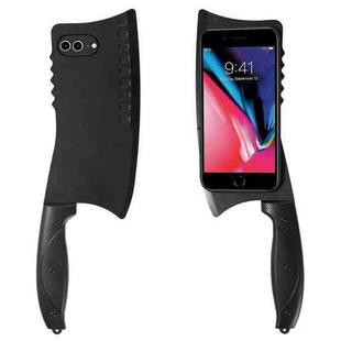 For iPhone 8 Plus / 7 Plus Simulated Kitchen Knife TPU + PC Phone Case(Black)