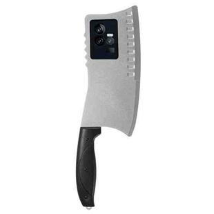 For vivo iQOO 11 Simulated Kitchen Knife TPU + PC Phone Case(Silver)