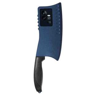 For vivo iQOO 11 Simulated Kitchen Knife TPU + PC Phone Case(Blue)