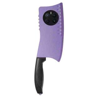 For Huawei Mate 50 Pro Simulated Kitchen Knife TPU + PC Phone Case(Purple)