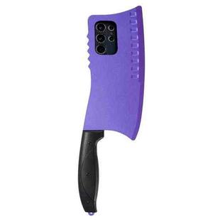 For Samsung Galaxy S24 Ultra 5G Simulated Kitchen Knife TPU + PC Phone Case(Purple)