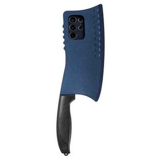 For Samsung Galaxy S25 Ultra 5G Simulated Kitchen Knife TPU + PC Phone Case(Blue)