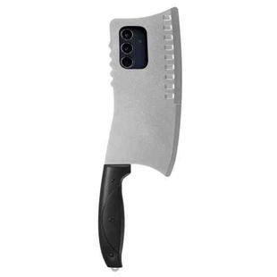 For Samsung Galaxy S25+ 5G Simulated Kitchen Knife TPU + PC Phone Case(Silver)