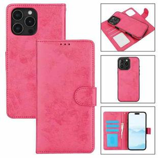 For iPhone 16 Pro Max 2 in 1 Detachable Phone Leather Case(Pink)