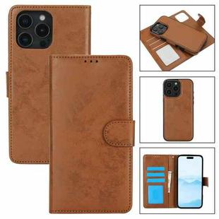 For iPhone 16 Pro Max 2 in 1 Detachable Phone Leather Case(Brown)