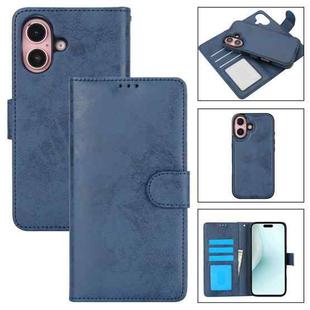 For iPhone 16 2 in 1 Detachable Phone Leather Case(Dark Blue)