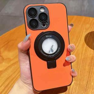 For iPhone 13 Pro Max Skin Feel Armor Magnetic Holder Phone Case(Orange)