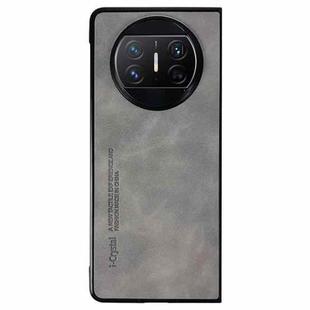 For Huawei Mate X3 i.Crystal Lambskin Folding Phone Case(Light Grey)