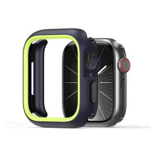 For Apple Watch 9 / 8 / 7 41mm DUX DUCIS Bamo Series Hollow PC + TPU Watch Protective Case(Midnight Blue+Green)