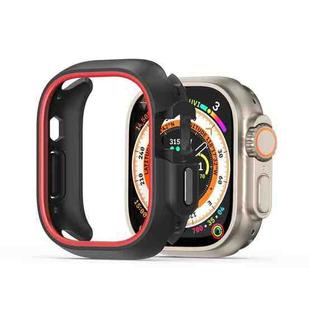 For Apple Watch Ultra 2 49mm / Ultra 49mm DUX DUCIS Bamo Series Hollow PC + TPU Watch Protective Case(Black+Red)