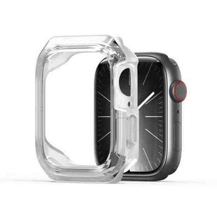 For Apple Watch 9 / 8 / 7 41mm DUX DUCIS Tamo Series Hollow PC + TPU Watch Protective Case(Transparent White)