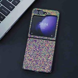 For Samsung Galaxy Z Flip5 Flash Diamond Folding Phone Case(Flash Green)