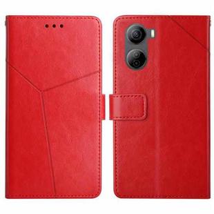 For ZTE Libero 5G IV Y-shaped Pattern Flip Leather Phone Case(Red)