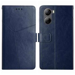For ZTE Libero 5G IV Y-shaped Pattern Flip Leather Phone Case(Blue)