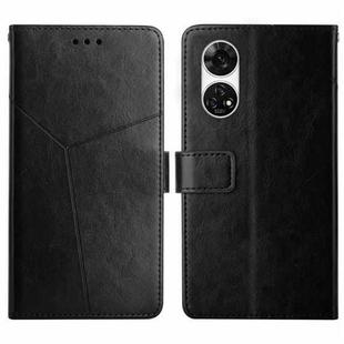 For ZTE Anshin Family A303ZT Y-shaped Pattern Flip Leather Phone Case(Black)