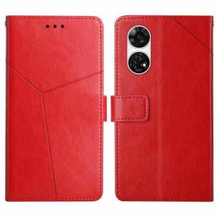 For ZTE Anshin Family A303ZT Y-shaped Pattern Flip Leather Phone Case(Red)