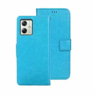 For Motorola Moto G54 5G EU idewei Crazy Horse Texture Leather Phone Case(Sky Blue)