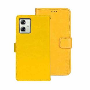 For Motorola Moto G54 5G EU idewei Crazy Horse Texture Leather Phone Case(Yellow)