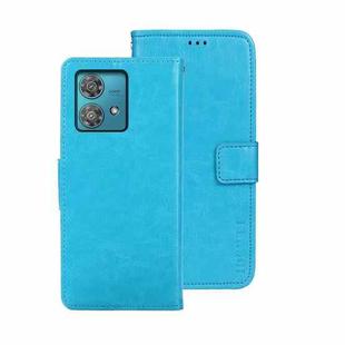 For Motorola Edge 40 Neo idewei Crazy Horse Texture Leather Phone Case(Sky Blue)