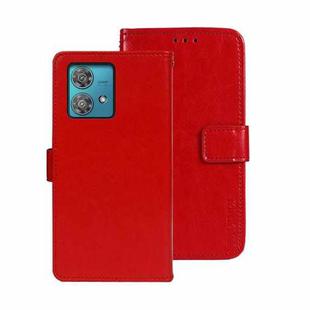 For Motorola Edge 40 Neo idewei Crazy Horse Texture Leather Phone Case(Red)