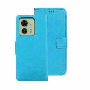 For Motorola Edge 40 5G idewei Crazy Horse Texture Leather Phone Case(Sky Blue)