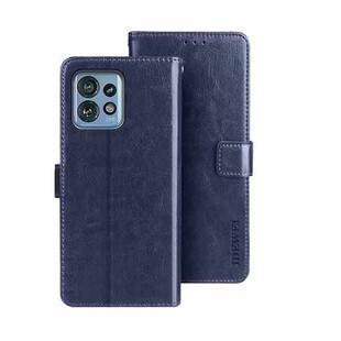 For Motorola Edge 40 Pro 5G idewei Crazy Horse Texture Leather Phone Case(Blue)