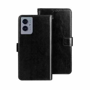 For Motorola Moto G55 5G idewei Crazy Horse Texture Leather Phone Case(Black)