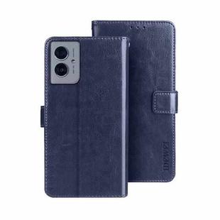 For Motorola Moto G55 5G idewei Crazy Horse Texture Leather Phone Case(Blue)