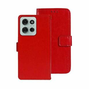 For Motorola Moto G75 5G idewei Crazy Horse Texture Leather Phone Case(Red)