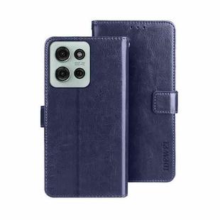 For Motorola Moto G75 5G idewei Crazy Horse Texture Leather Phone Case(Blue)