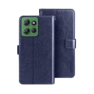 For Motorola Moto G Power 2025 idewei Crazy Horse Texture Leather Phone Case(Blue)